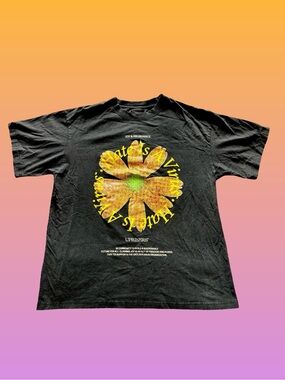 Vintage Style Black Graphic T Shirt UPRISERS x Hate Is A Virus Power Streetwear